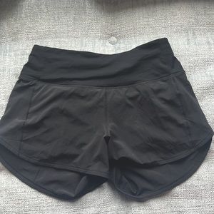 Lululemon Black Speed up shorts.